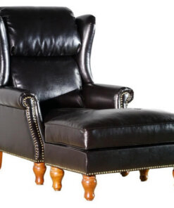 black_leather_lounge_chair_with_ottoman_wood_metal_frame_wingback_1
