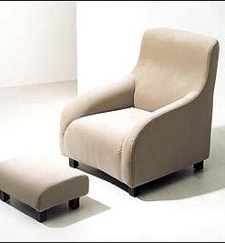 comfortable_khaki_fabric_lounge_chair_and_ottoman_wingback_for_hotel_2