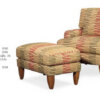french_countryside_strip_linen_fabric_leisure_chair_ottoman_wood_leg_upholstered_cushion_1