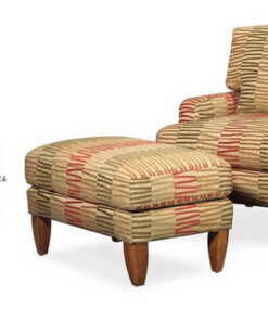 french_countryside_strip_linen_fabric_leisure_chair_ottoman_wood_leg_upholstered_cushion_1