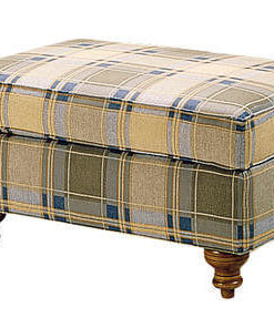 modern_comfortable_tartan_fabric_leisure_chair_ottoman_wood_frame_2