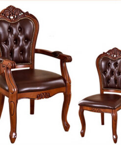 European_style_armchair_leather_hotel_dining_chairs_carved_wooden_sofa_chair