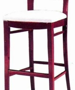 antique_oak_wood_square_cushion_hotel_bar_stools_with_round_back_2