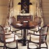 wood_mahogany_round_restaurant_hotel_dining_table_with_chair